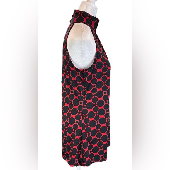 I•N•C Women’s High Neck Halter top - Medium - NWT - Black/Red - Picture 2 of 8